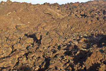 volcanic stones in national park Timanfaya