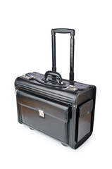 Black briefcase isolated on the white