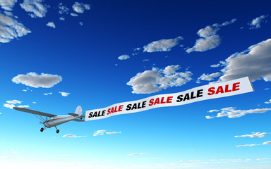Flugzeug Werbung - SALE SALE SALE