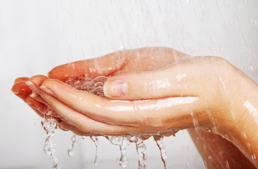 hand in shower