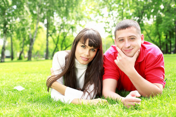 Young couple in the park