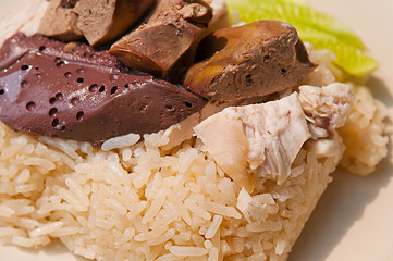 The Rice steamed with chicken soup