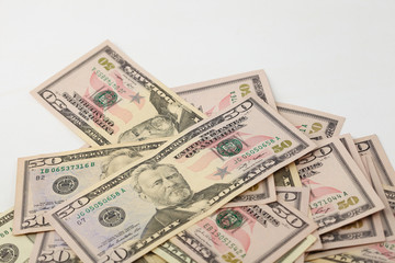 dollars on the white