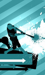 Baseball batter background. (web, magazine, flyer, poster)