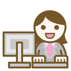 アイコン ビジネスウーマン A104 PC