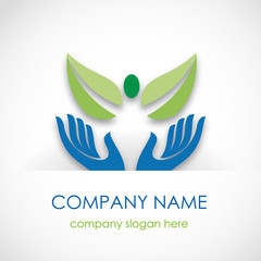 Logo the green friendship # Vector