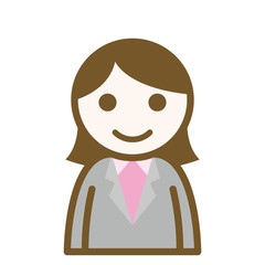 アイコン ビジネスウーマン A112 笑顔