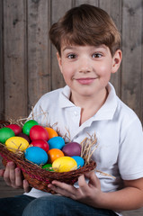 Fototapeta na wymiar Easter eggs hunt