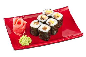 Sushi rolls made of mushroom