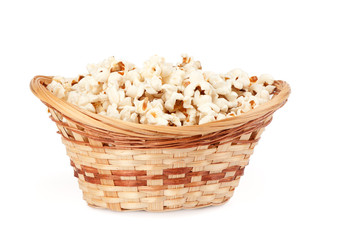 popcorn in a basket
