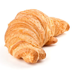Croissant on white background