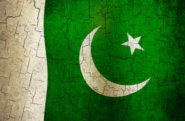 Grunge Pakistan flag
