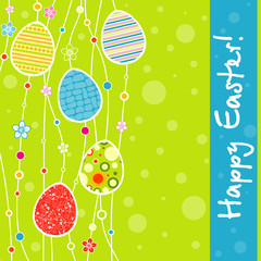 Template Easter greeting card, vector