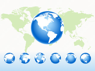 Set vector globes. EPS 10