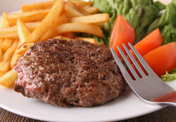 beefsteak and french fries