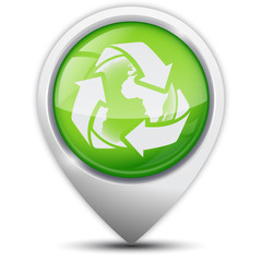 Symbole glossy vectoriel Terre / Recycler