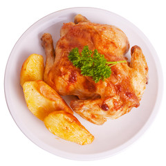 Brathänchen mit Bratkartoffel