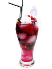 fruit cold juice drink with berries