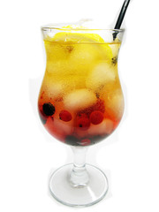 fruit cold juice drink with berries