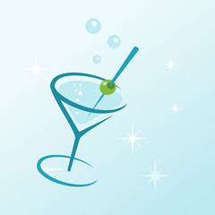 Martini Drink in Glass