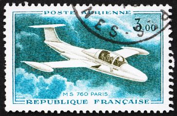 Postage stamp France 1960 Jet Plane, MS760, Paris