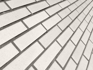 Weiße Mauer - Diagonale Aufnahme