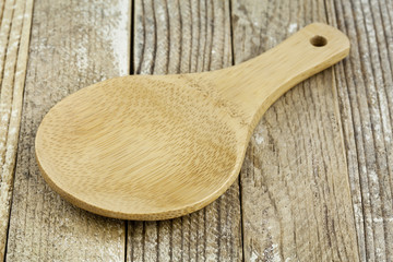 empty bamboo spoon