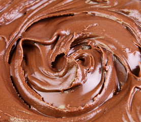 chocolate cream close up