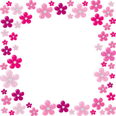 Pink floral frame