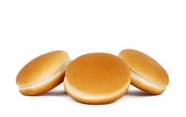 hamburger buns isolated