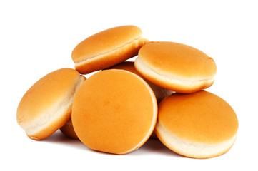 hamburger buns isolated