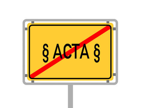 ACTA abgewendet durchgestrichen