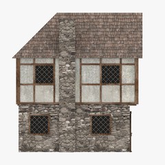 3d render of medieval building