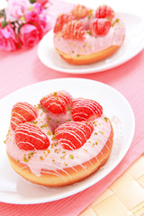 delicious strawberry donut