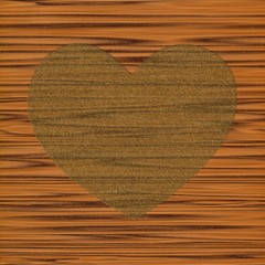heart in wood