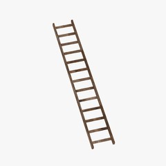 3d render of wooden ladder
