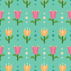 Cute tulips pattern