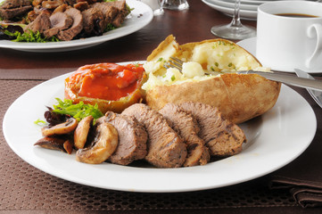 Roast beef dinner
