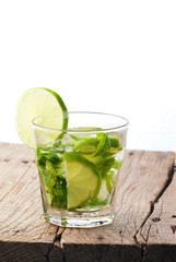 Green lime and wood