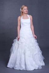Fototapeta premium young bride in wedding dress