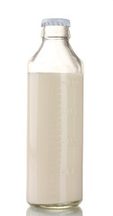 Bottle of milk isolated on white
