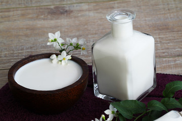 Schönheitsbad mit Milch