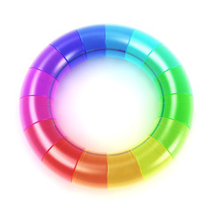 3D Colour glass wheel - Rainbow