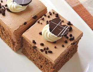 Piece of chocolate cake