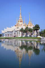The reflection of Temple in water,Thaialnd