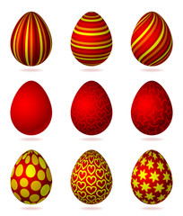 Set of easter eggs