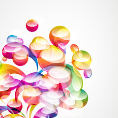Abstract colorful arc-drop background.