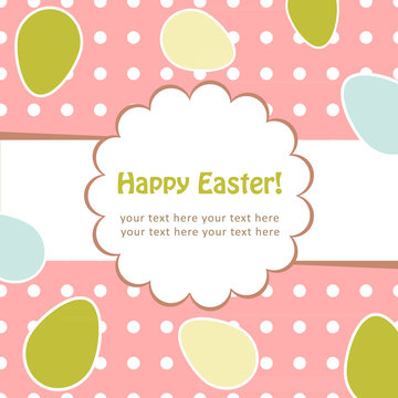 Easter eggs greeting decorative postcard