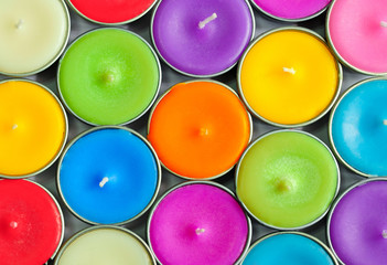 Colorful circle candle