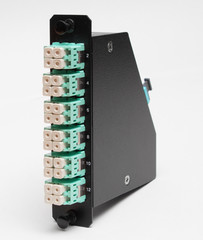 Fiber optic casette with LC connectors